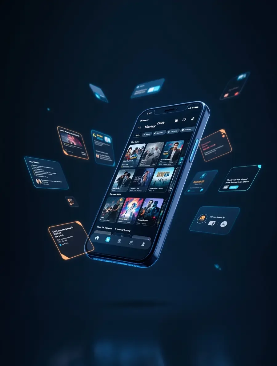 黄果漫剧网站 APP 手机端界面展示 - 深色月夜模式